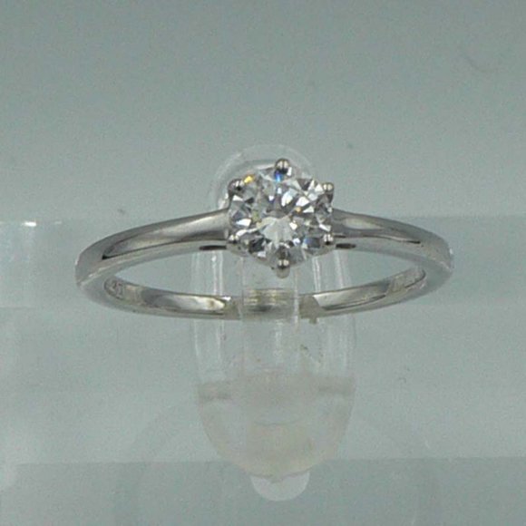 LUSTRO STELLA Sz 7 Finest CZ Solitaire Ring - Picture 1 of 6